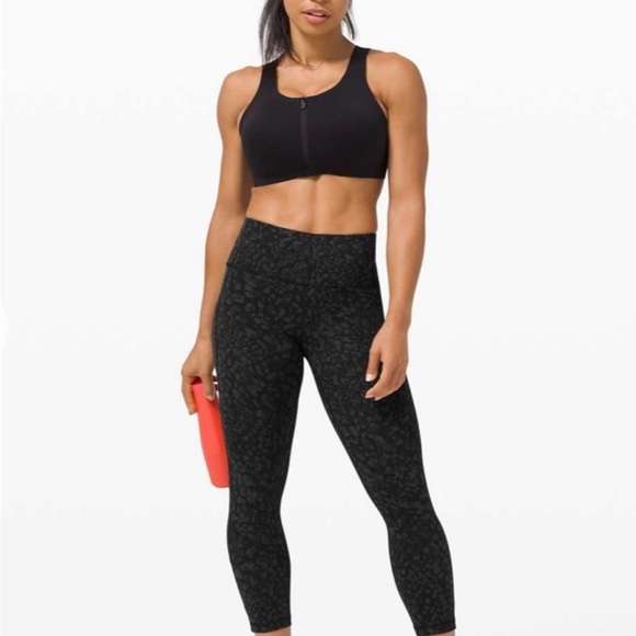 Lululemon Pace Rival High-Rise Crop 22" Wild Thing Camo Deep Coal Multi / Black - Picture 2 of 9